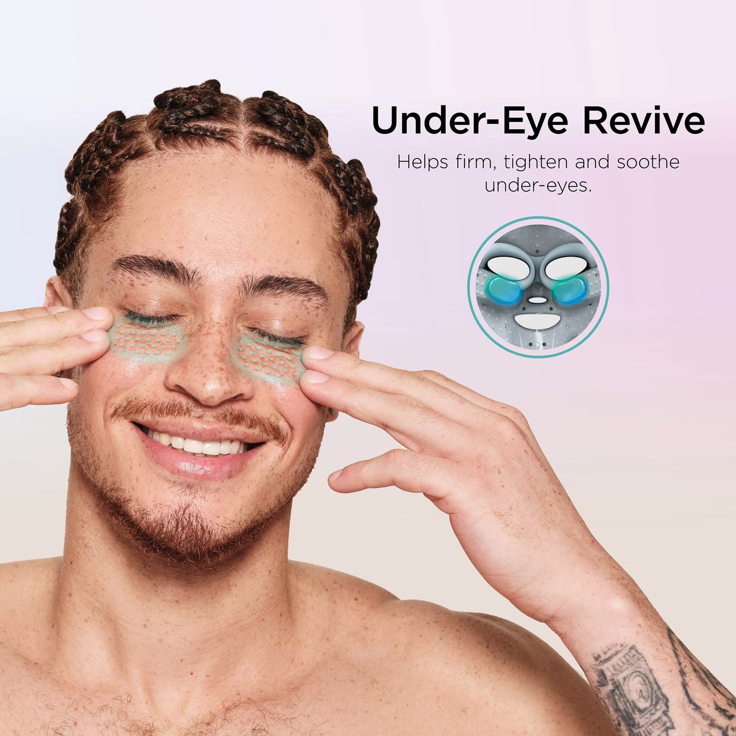 CryoGlow Under-Eye Cooling & LED Anti-Ageing & Blemish Repair Mask